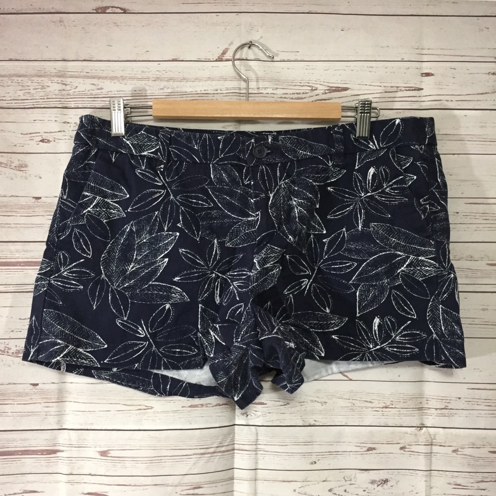 Merona Navy Blue Womens Casual Shorts Khaki 14